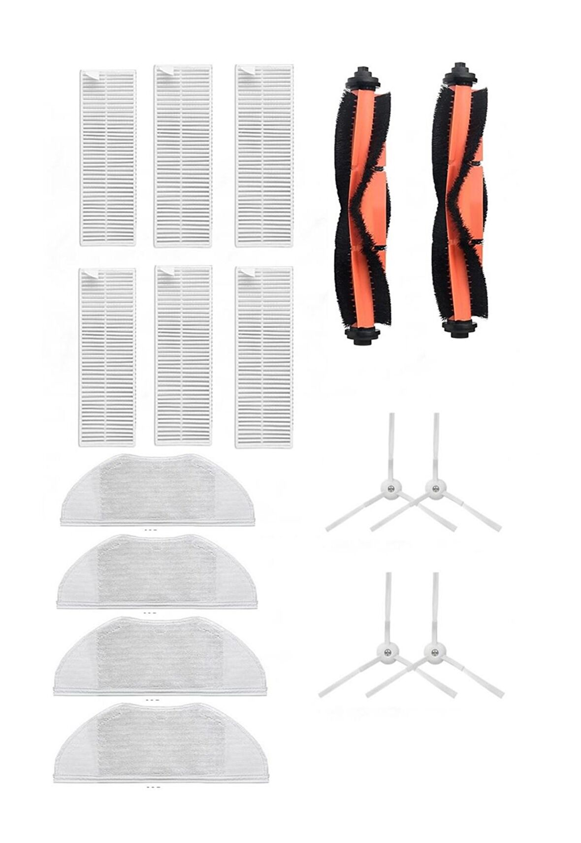 Xiaomi Vacuum Mop 2in1 Essential (MJSTG1) Robot Süpürge Uyumlu 14'lü Yedek Parça Seti